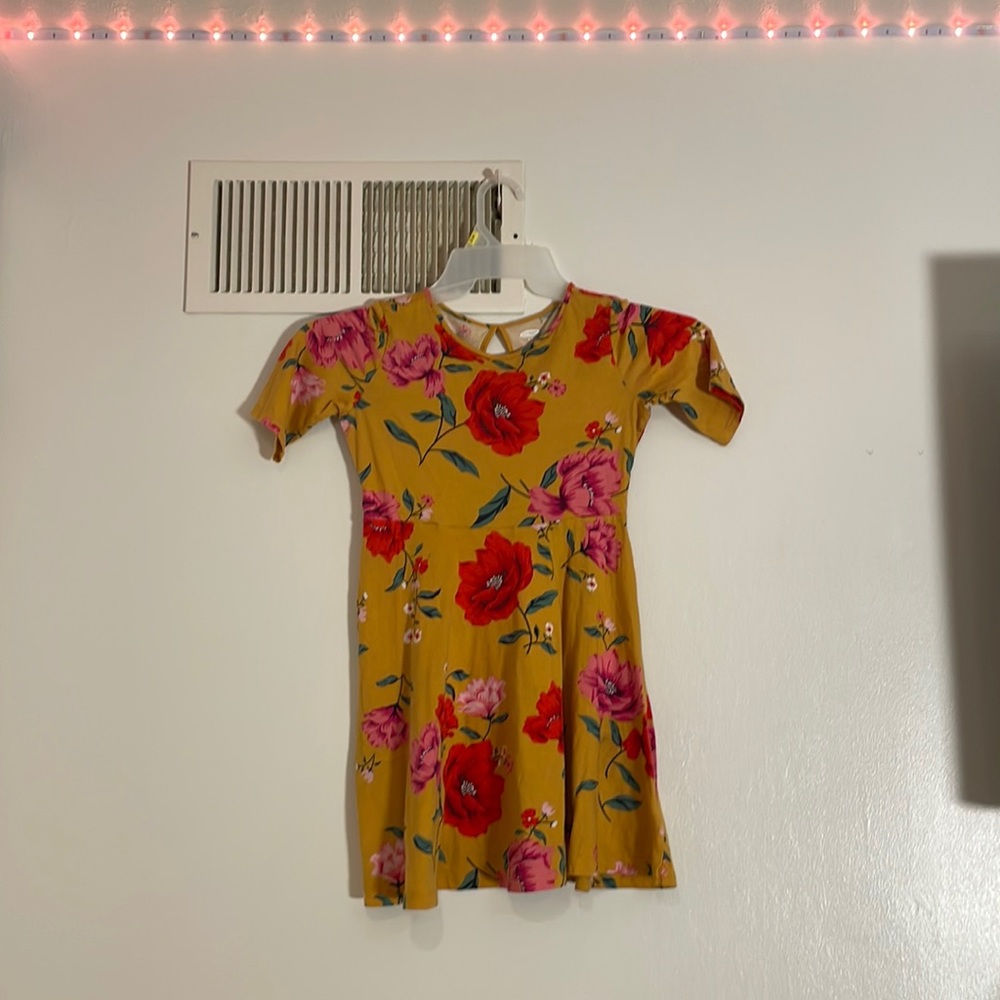 Girls old navy yellow floral dress